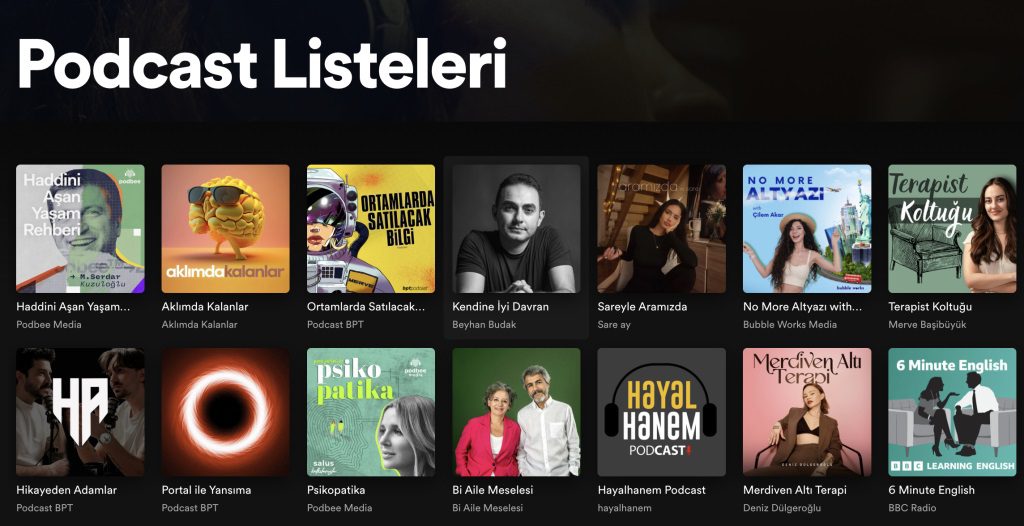 türkiyede dinlenecek türkçe podcastler