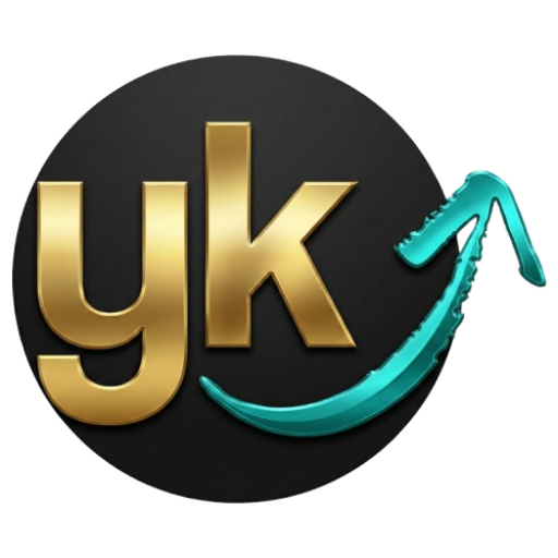 AI Visibility Strategist Yahya Karaoğulları's Black-Gold-Turquoise Logo